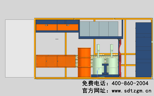 山东尊龙凯时设备卡车养护抢修服务车上装布局左侧